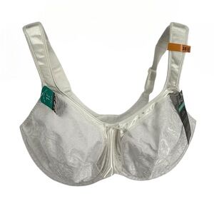 Bali Smoothing Underwire Minimizer Bra Size 38DD White Back Closure Adjustable